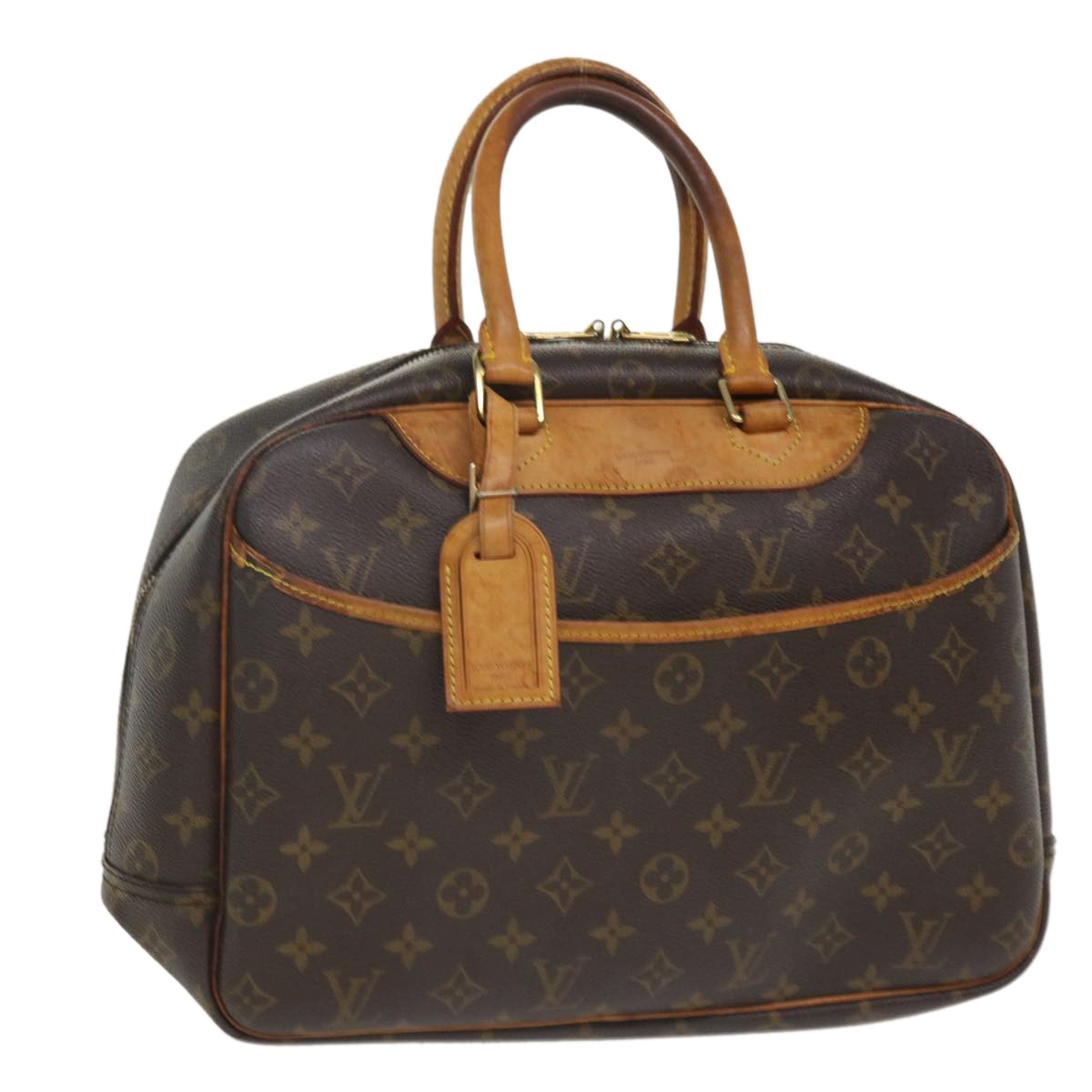 Louis Vuitton Monogram Deauville Hand Bag M47270 Lv Auth 36110